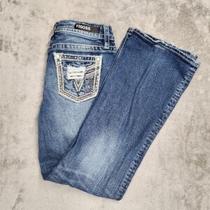 Vigoss Heritage Fit Jeans Size 10 L32 Medium Wash Bootcut - Excellent Condition